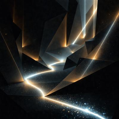 The primary subject of the image is a brightly lit tunnel with a blue and yellow light illuminating the space. The setting is a dark background, which contrasts with the bright light. The visual style of the image is a digital art or illustration, as it appears to be a computer-generated or digitally created scene. The colors and mood of the image are vibrant and energetic, with the blue and yellow light creating a sense of movement and dynamism.